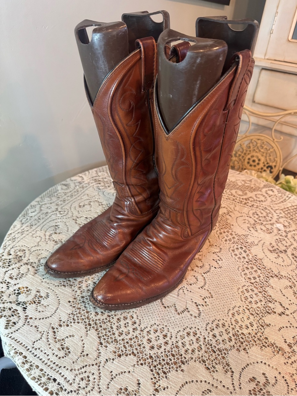 Dan Post Brown Leather Cowboy Boots